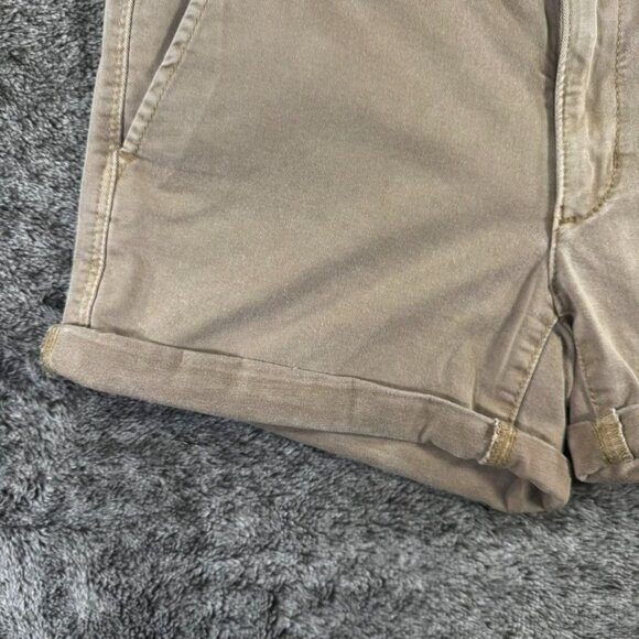 American Eagle AEO Twill Midi Super Stretch Shorts Sz 6 - Picture 2 of 11
